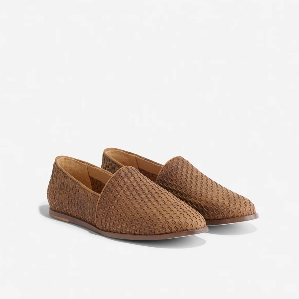 New Nisolo Alejandro woven Slip On tobacco brown